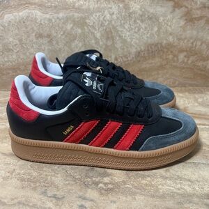 Kids Adidas Samba XLG J shoes Black Red White JH6515